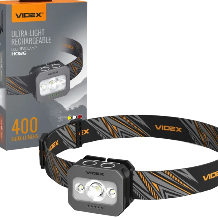 Налобний світлодіодний ліхтарик VIDEX VLF-H086 400Lm 5000K